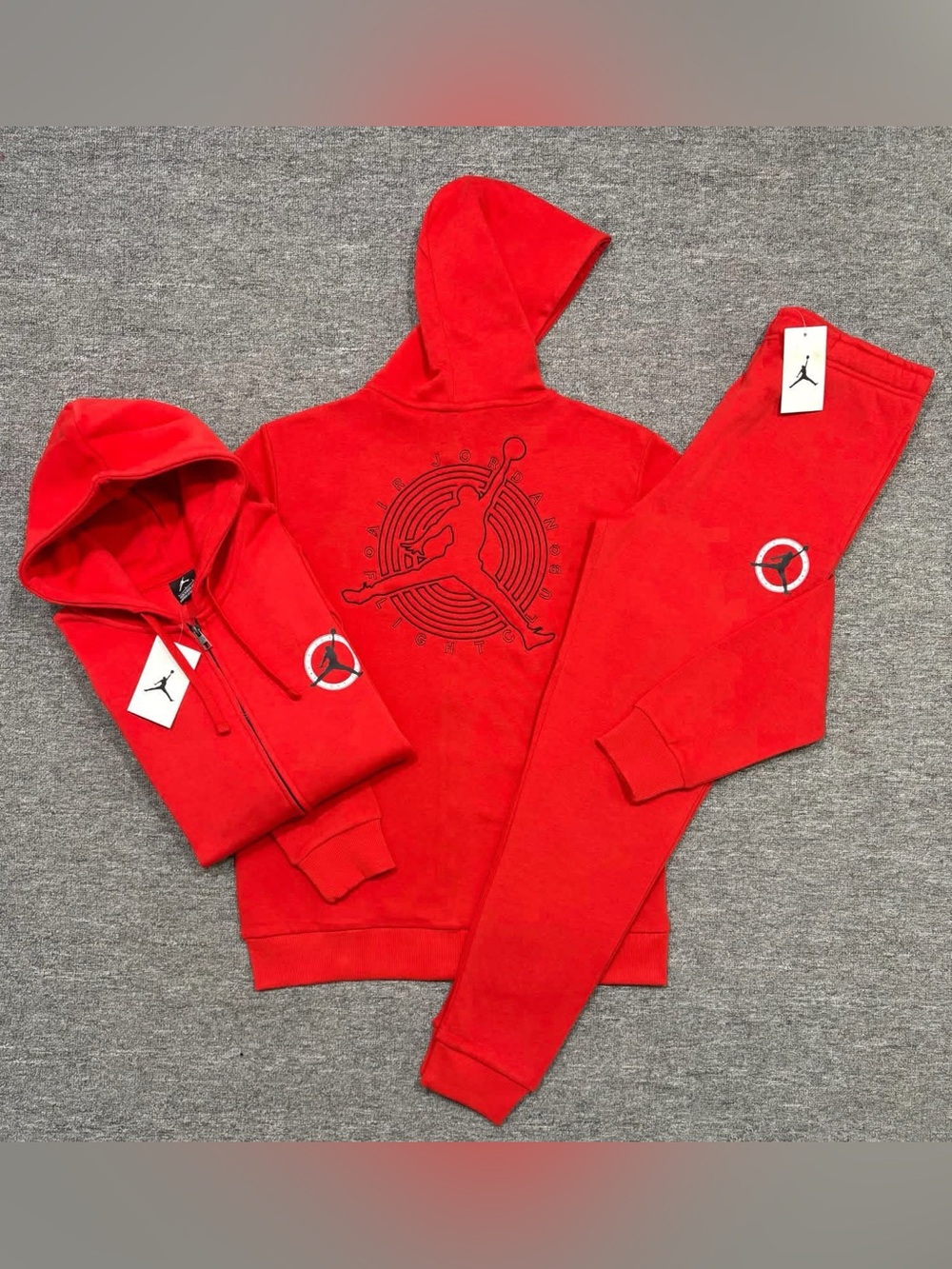 Jordan Red Hooded Sweatshirt & Jogger Set
